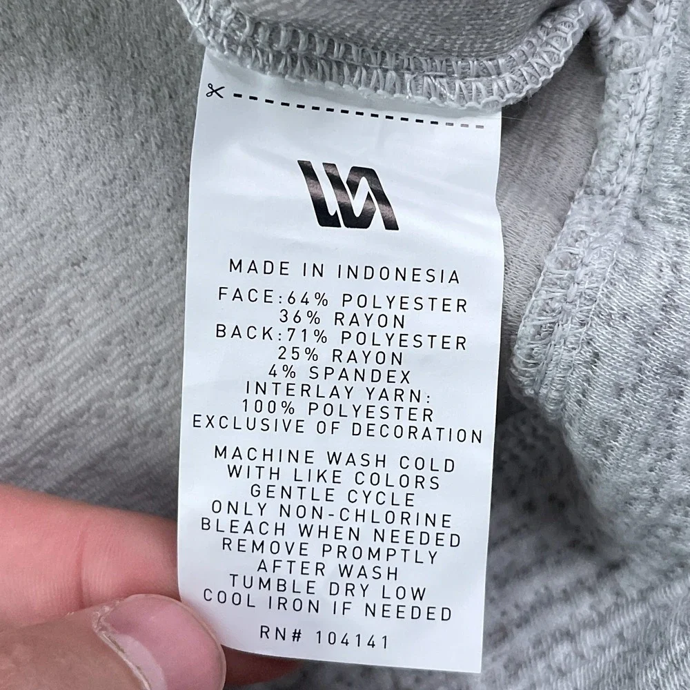 NEW VRST Sweatshirt Mens Medium Light Grey Heather Recharge Crew Neck Raglan Tag